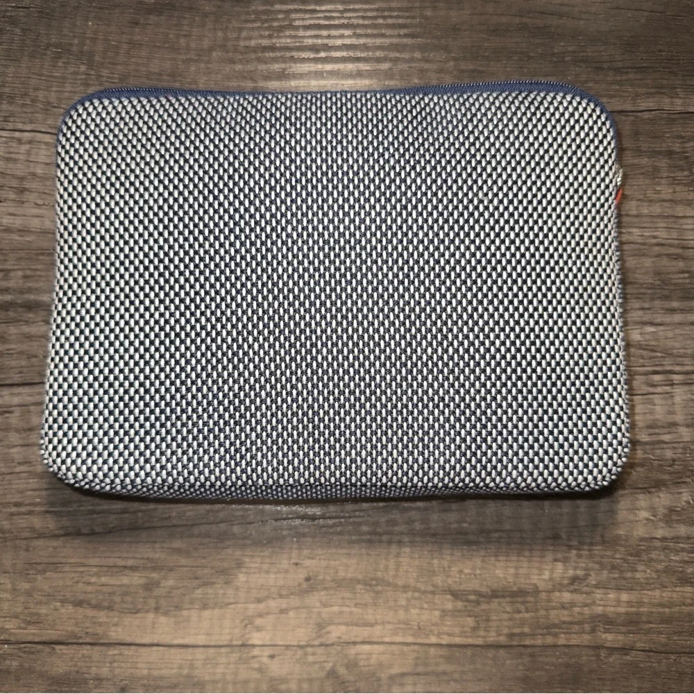 Air France Blue White Fabric Cosmetic Toiletry‎ Empty Travel Bag